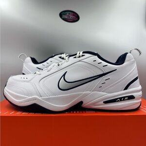 Nike Air Monarch IV 4E White Metallic Silver BRAND NEW Multiple Sizes